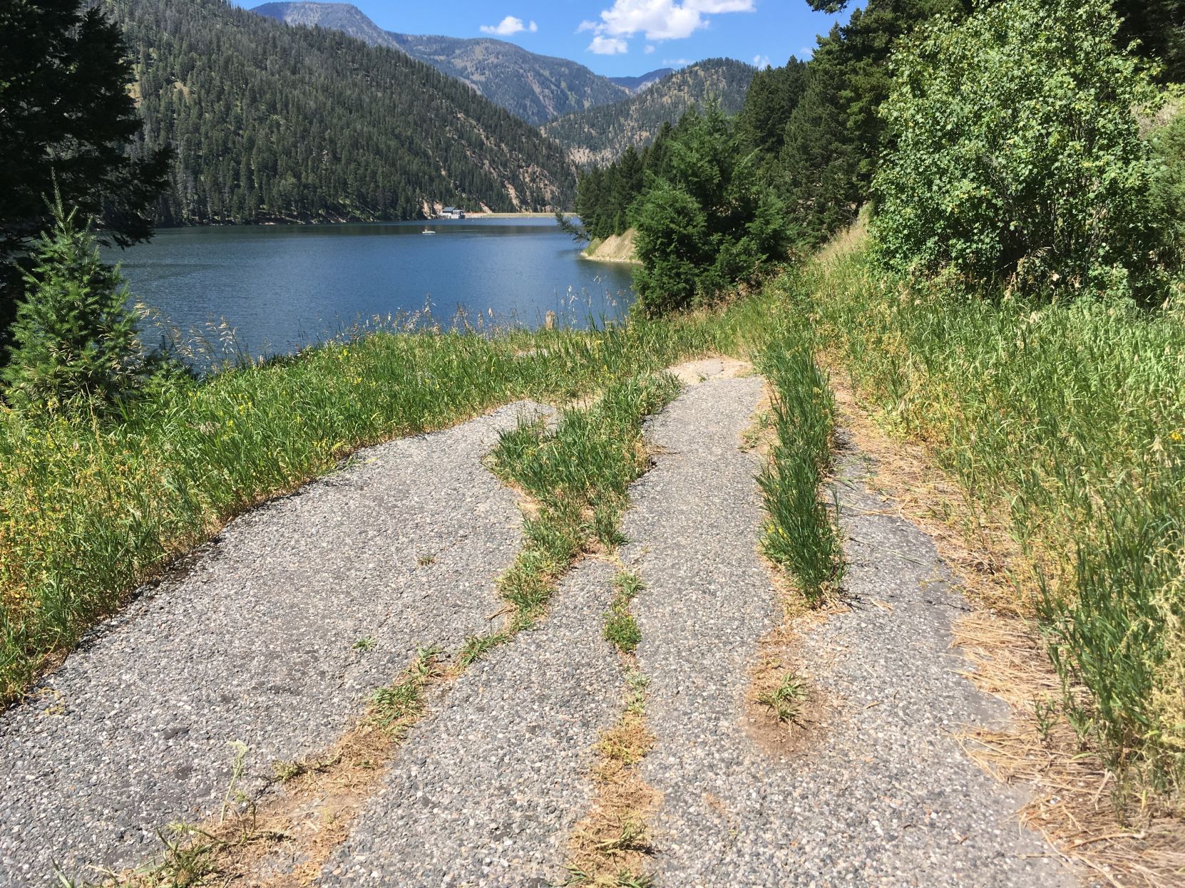 Earthquake-damaged old highway